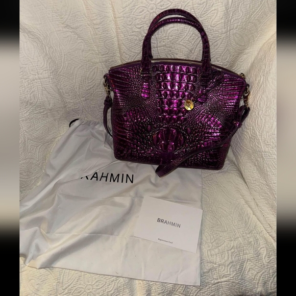 Brahmin Purple Potion Melbourne Duxbury Satchel - Picture 8 of 9